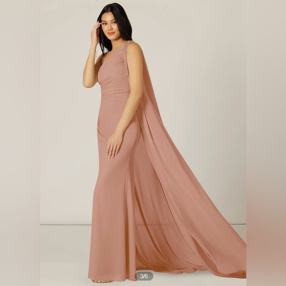 Azazie Lydia size A8 Champagne color - Picture 5 of 7